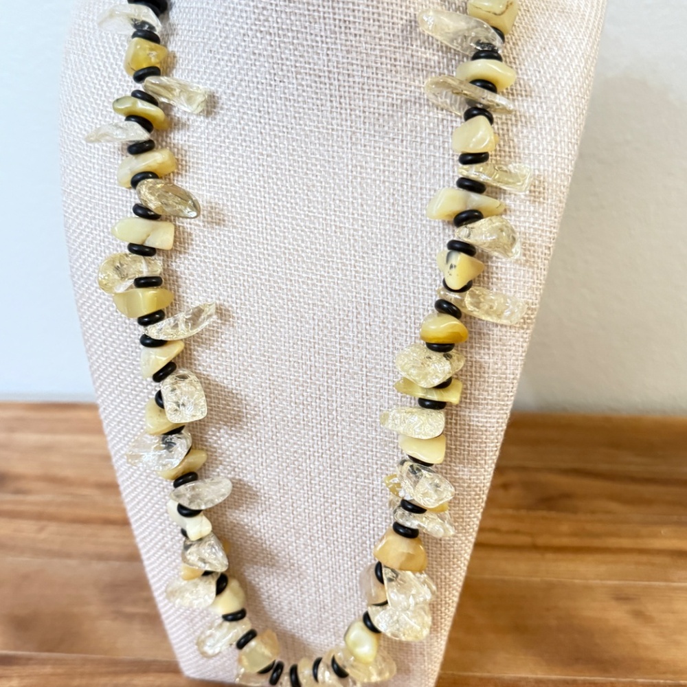 🐝 🐝 Bumblebee Necklace Citrine, Black Onyx, Yellow Calcite - Picture 8 of 8